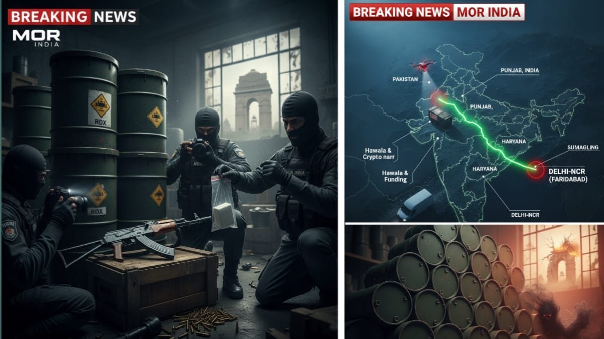राष्ट्रीय सुरक्षा पर बड़ा खतरा टला: दिल्ली-NCR के करीब फरीदाबाद से 300 KG RDX और AK-47 की बड़ी खेप बरामद